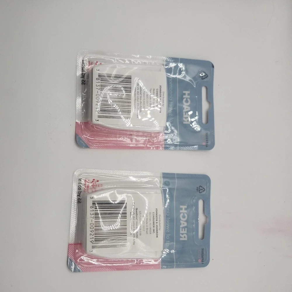 TWO Reach Cleanburst Cinnamon Flavored Waxed Floss